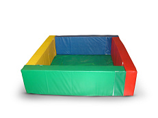 Сухой бассейн разборный квадратный (a-130см, h-30см, b-15см), расчитан на 500 шариков