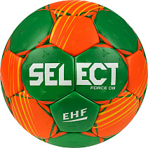 Мяч гандбольный SELECT FORCE DB, 1620850446, Lille (р.1), EHF Appr,ПУ, гибр.сш.,оранжево-зеленый