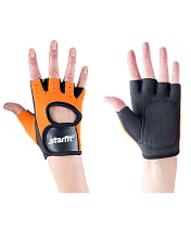 Перчатки для фитнеса STARFIT SU-107, оранжевый/черный, L