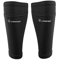 Гетры футбольные с карманом для щитков Larsen NT60018 чёрные	