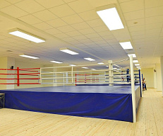 Ринг боксерский на помосте разборный: помост 7,32х7,32 м, высота 1м, две лестницы боевая зона 6х6 м