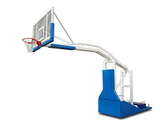 Стойка баскетбольная мобильная складная с выносом 3,25м с электроподьемом стрелы  без противовесов