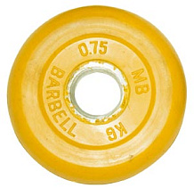 Диск обрезиненный, желтый, 26 мм, 0,75 кг