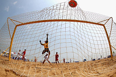 Сетка пляжного футбола нить 2,5 мм 5,60х2,40х1,00м, ячейка 100х100мм